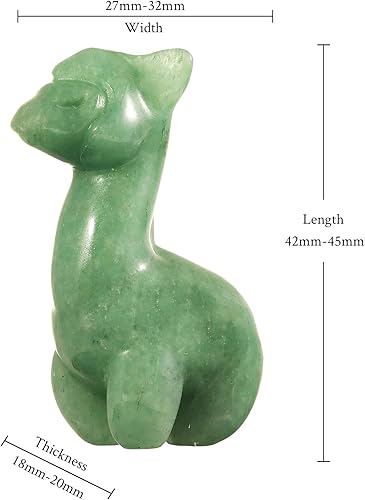 Miniatura 8 de SUNYIK Estatua de cristal de alpaca tallada, escultura de piedra pulida, delicada figura de animal, decoración para ventana de oficina en casa,