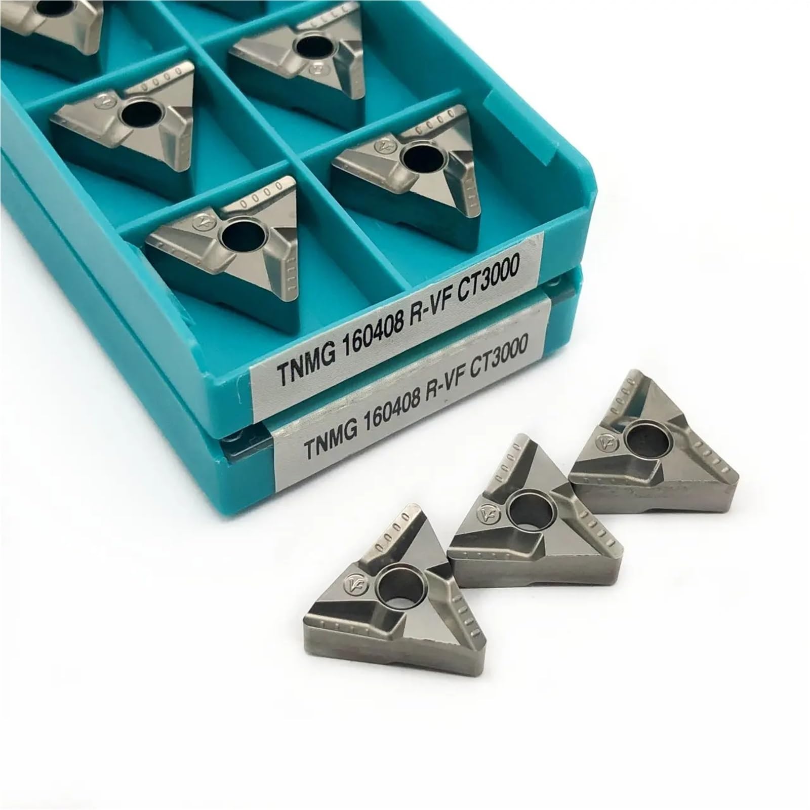 10 Uds Herramientas De Torneado Externo Para Metal Hoja Máquina(TNMG160408R CT3000)