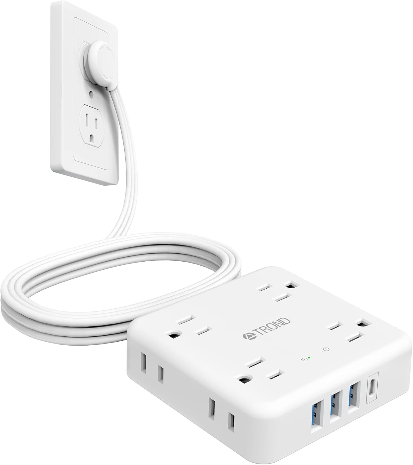 Ultra Thin Flat Extension Cord TROND Flat Plug Power