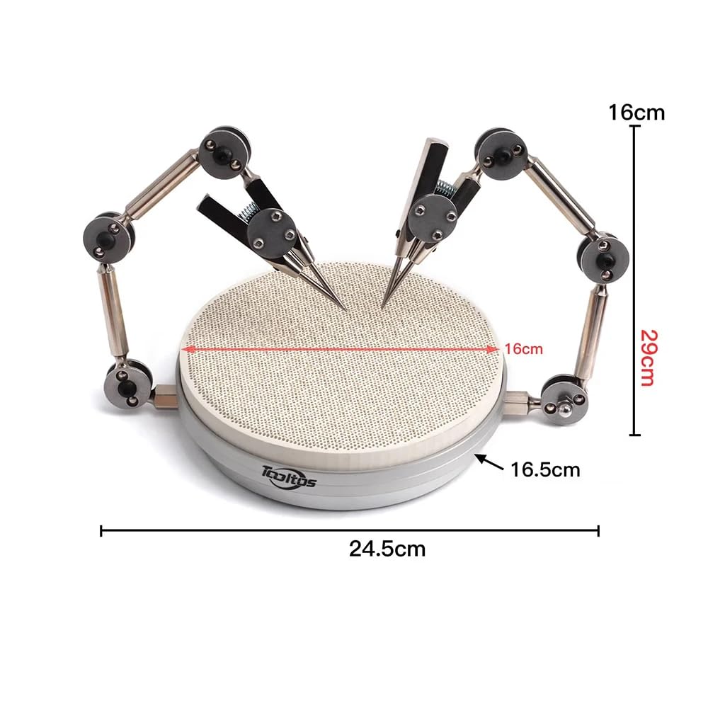 Universal Rotating Honeycomb Welding Table Adjustable Dual Arm Clamp Rotatable Base Jewelry Welding Auxiliary Tools