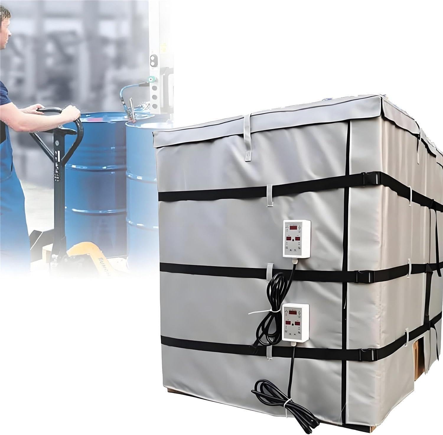Calentador De Barril De Tonelada Ibc, Manta Calefactora De Tambor De 4000 W