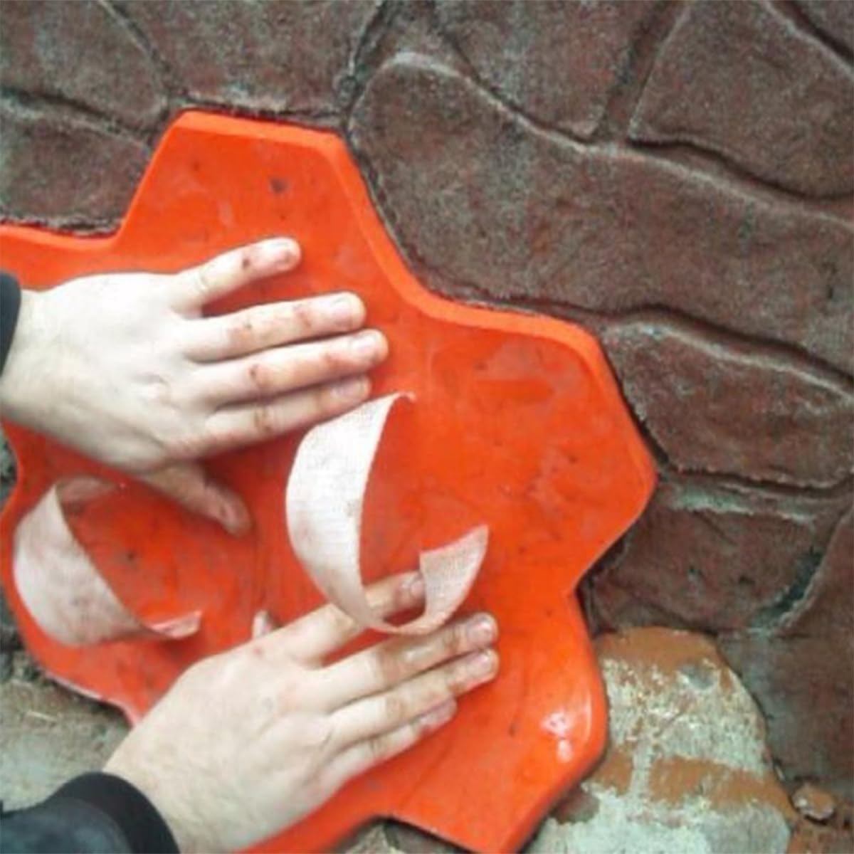 Stampi per calcestruzzo a Forma di Fiore, 74 cm/29,1 Pollici, tamponi per timbri Senza giunture, tappetini per timbri in calcestruzzo, per progetti di Rivestimento Fai da Te (74 cm/29,1 poll