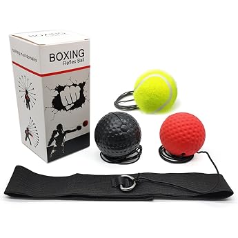 Reflex Ball Boxing Training Ball with Headband 3 Levels of Difficulty Speed Training