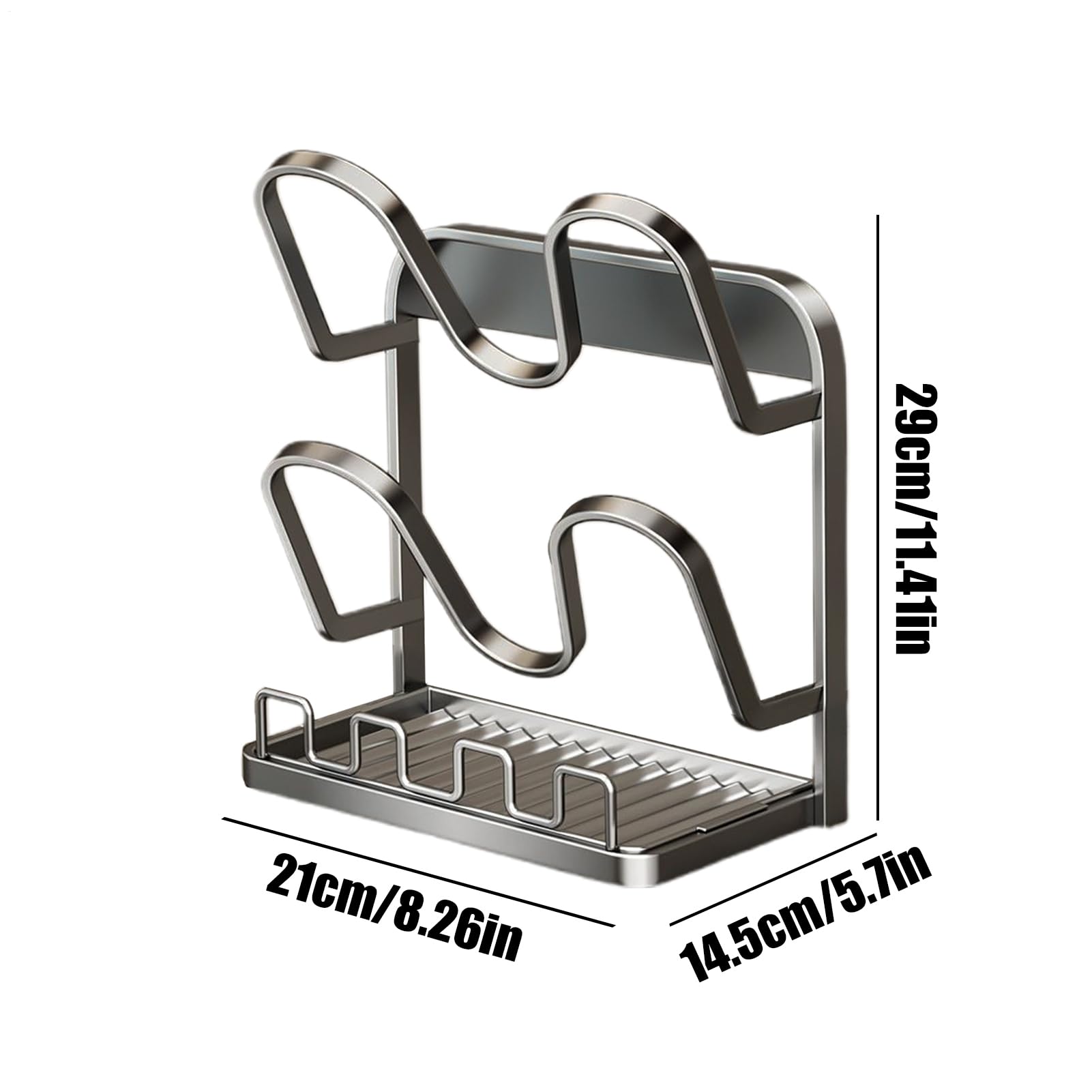 Organizer Für Topfdeckel Mit Tropfschale, Platzsparende Und Non-Slip