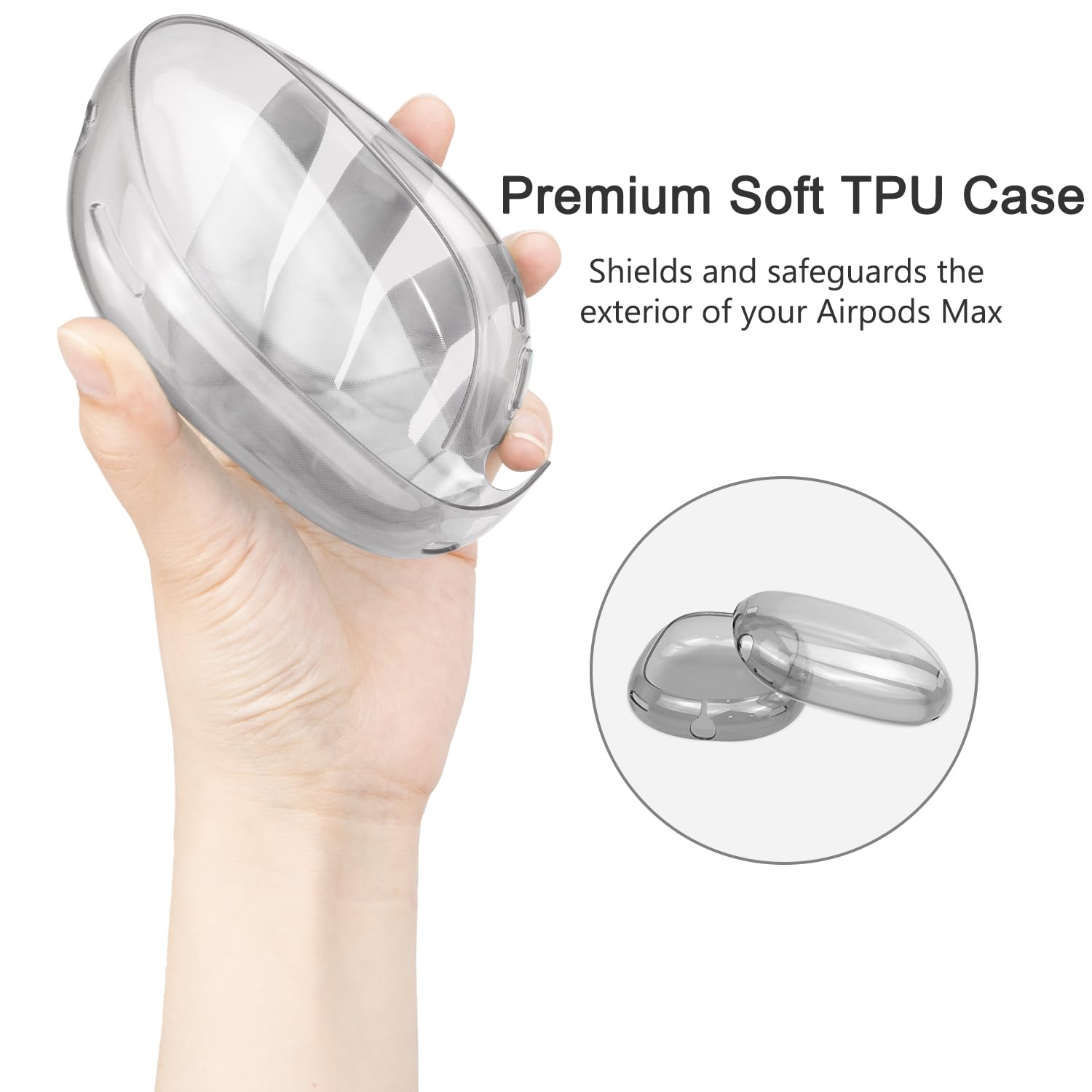 SOULWIT Kit de Protection pour AirPods Max 2/1, Housse Bandeau + Étui TPU + Housses Silicone Coussinets