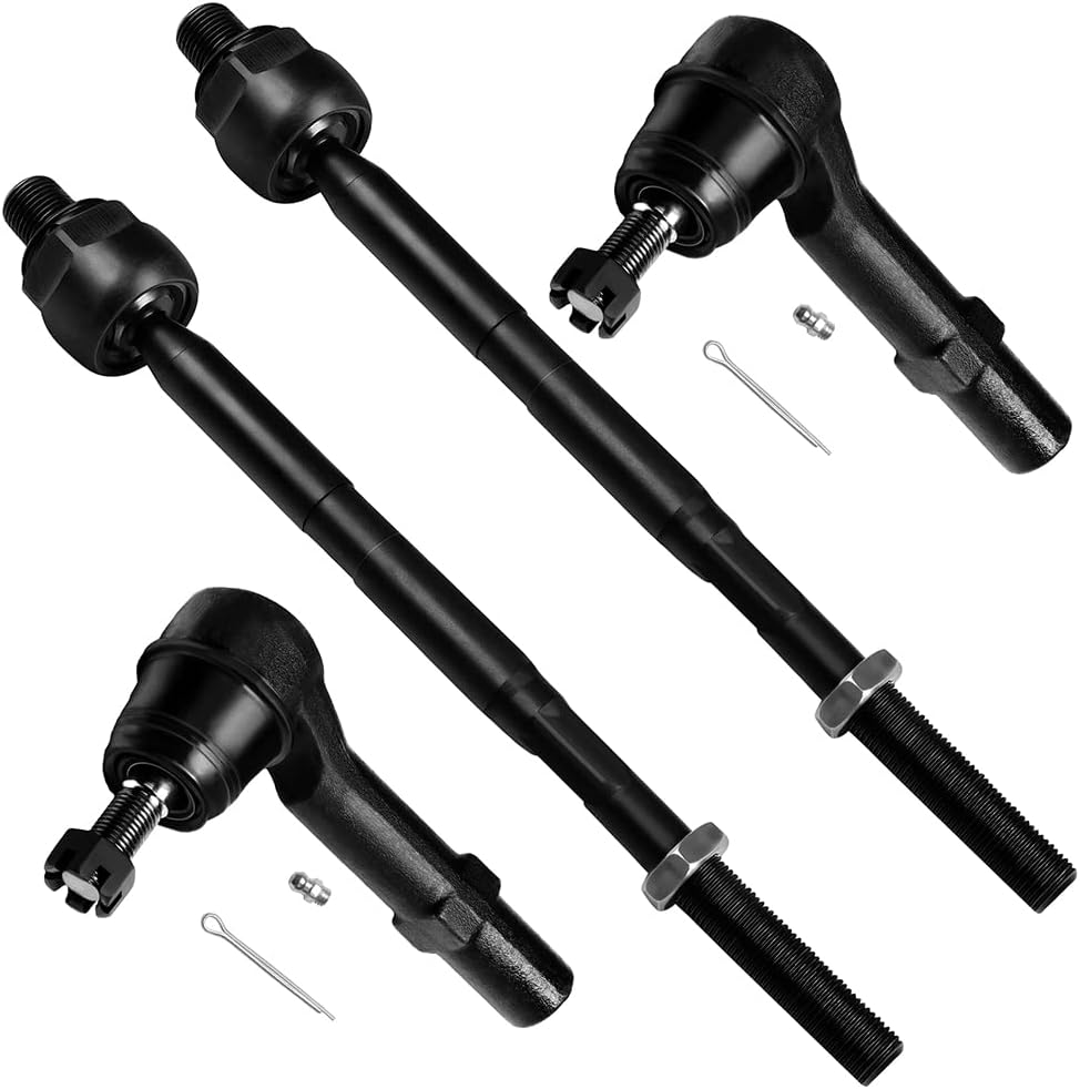 SCITOO 4pcs Front Suspension Kit Inner Tie Rod End Outer Tie Rod End Fit 2009-2017 For Chevy Traverse 2008-2017 For Buick Enclave 2007-2010 For Saturn Outlook