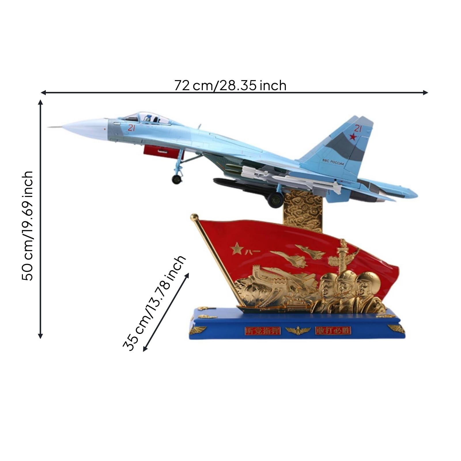 Aereo in Miniatura con Piedistallo Militare Modellino di Caccia Realistico Modellino di Aereo per Collezionisti