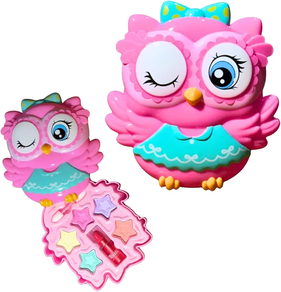 Kit Maquiagem Infantil Coruja com Sombras e Batom
