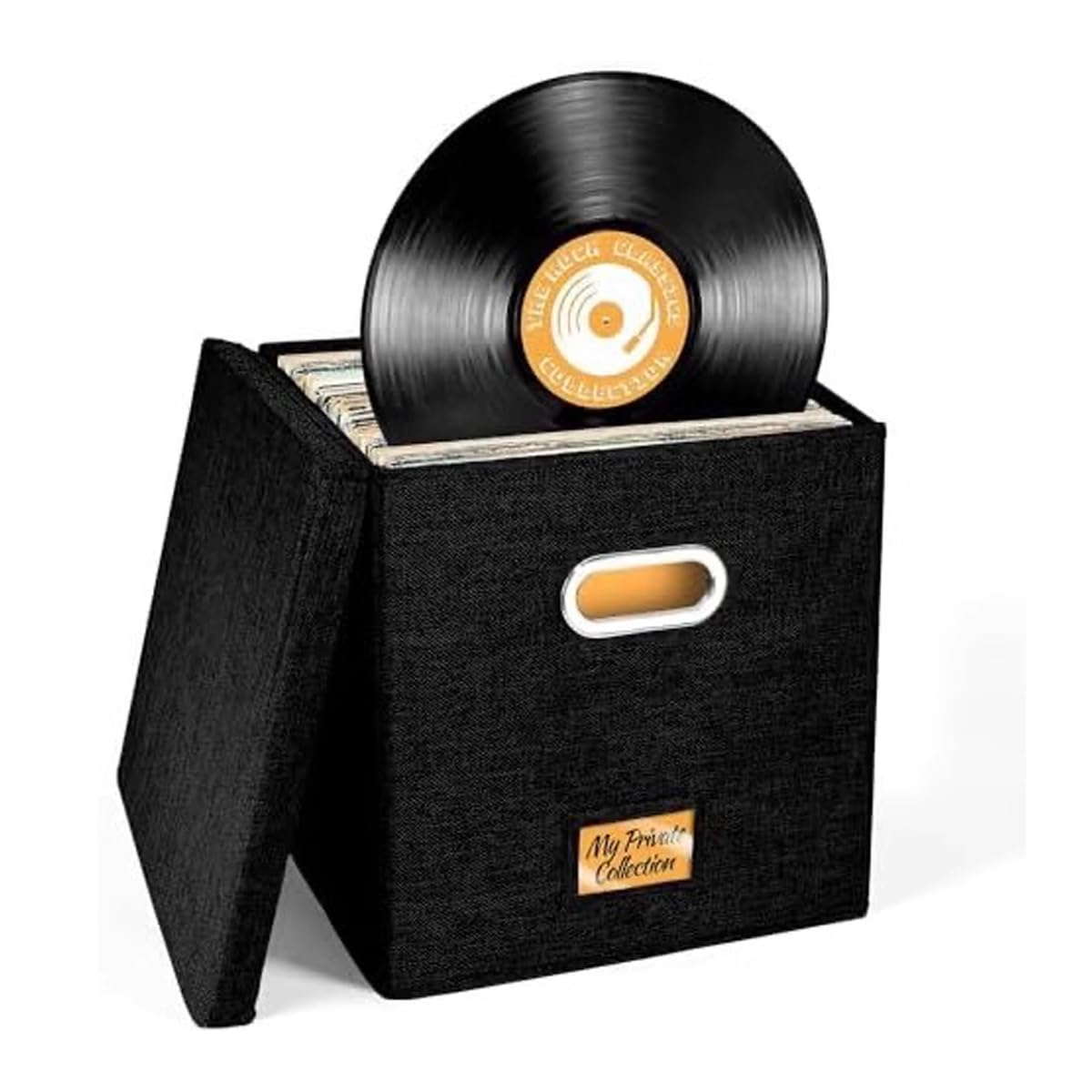 Amazon｜SALUDABLE レコード 収納 レコードボックス 蓋付き 収納箱