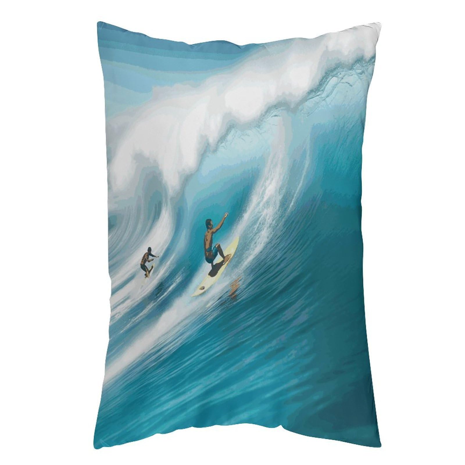 LDGSUPH Surfing Pillow Cases Soft Pillowcase with Invisible Zipper Wrinkle Resistant Pillow Covers Breathable Removable Pillow Protector for Bed Sofa Car 16 "x24