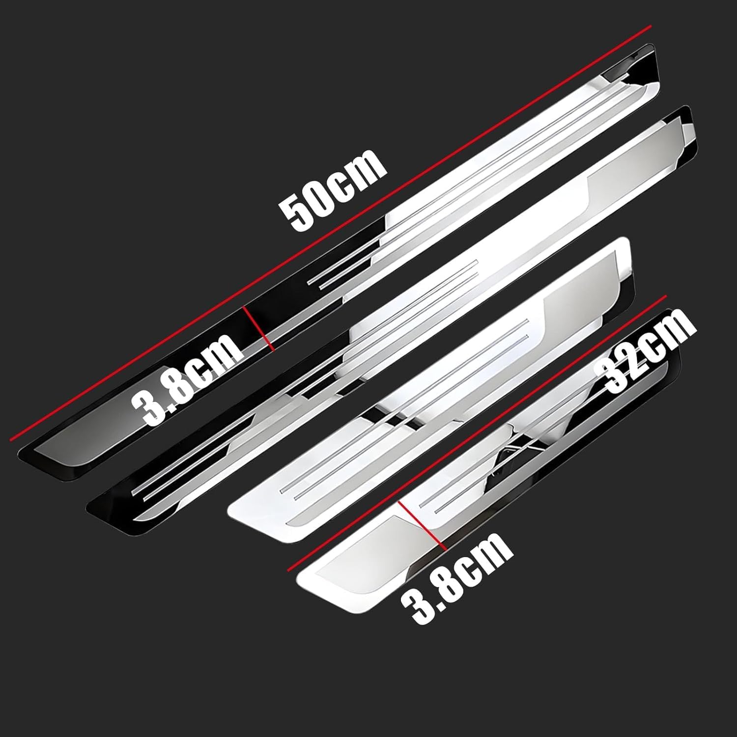 Protections De Seuil De Porte Pour Skoda Elroq 2024-2025 - Lot De 4 Pièces En Alliage Aluminium - Gris