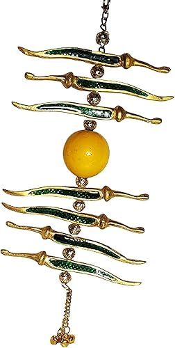 Miniatura 2 de Vastu - Adorno metálico de Nimbu Mirchi Buri Nazar para el mal de ojo, adorno de regalo de talismán de buena suerte, protección de negatividad