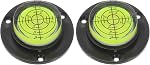 HARFINGTON 2pcs High Precision Horizontal Bubble Level 49x12mm Round Bull's-Eye Level Measuring Layout Tools for RV TV Picture Frame Hanging Tool Leveler, Black Green
