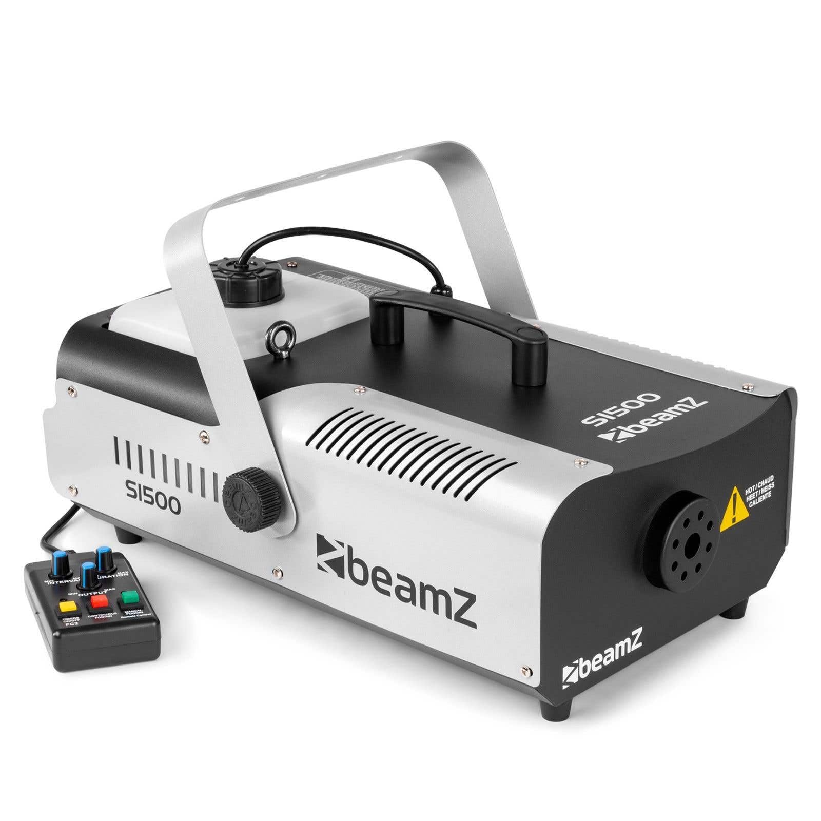 BeamZ S1500 MKII Nebelmaschine 1500 Watt Fogger, Party Rauchmaschine, Fog Machine mit Intervall Timer, 2,5 Liter Tank, Disco Smoke Machine für DJs, Nebelmaschine Halloween, Hochzeiten, Partys