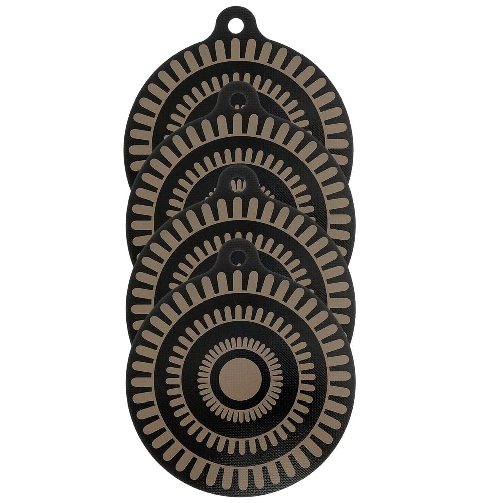 Plmvhpb 4pcs Induction Cooker Insulation Pad Cooktop Protector Mat Potholder Nonslip Silicone Heat Insulation Pad 22cm