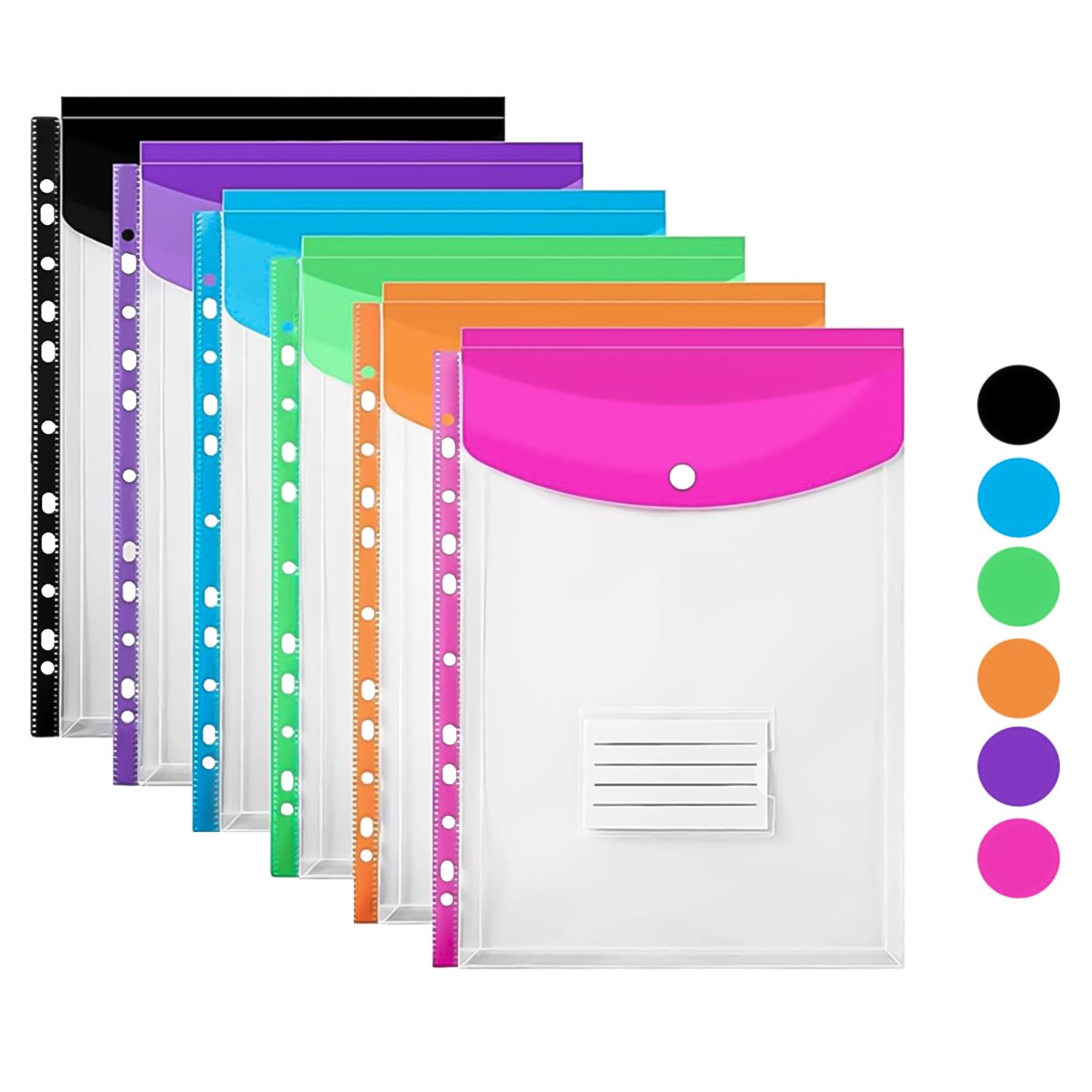 Plastic Wallets A4 Punched Poly Pockets