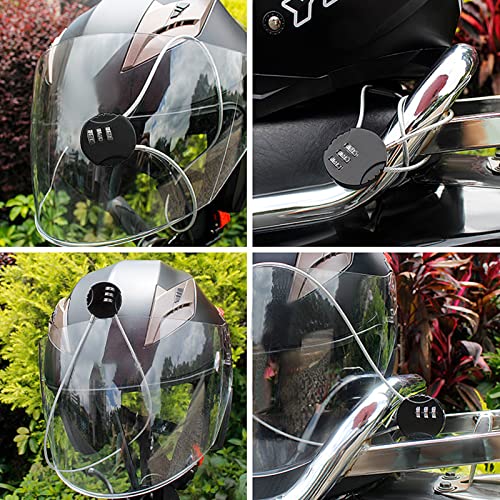 Foto von 3 Stücke Gepäckschlösser Set, Combination Lock Kofferschloss Klein Spind Zahlenschloss Vorhängeschloss 3 Stellig Reisevorhängeschloss mit Drahtseil für Reisen, Schließfächer, Urlaubskoffer