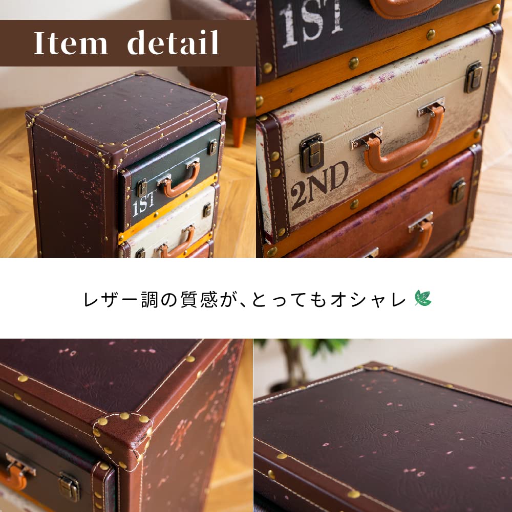 Amazon｜スイートデコレーション トランクミニチェスト (3段, ナンバー