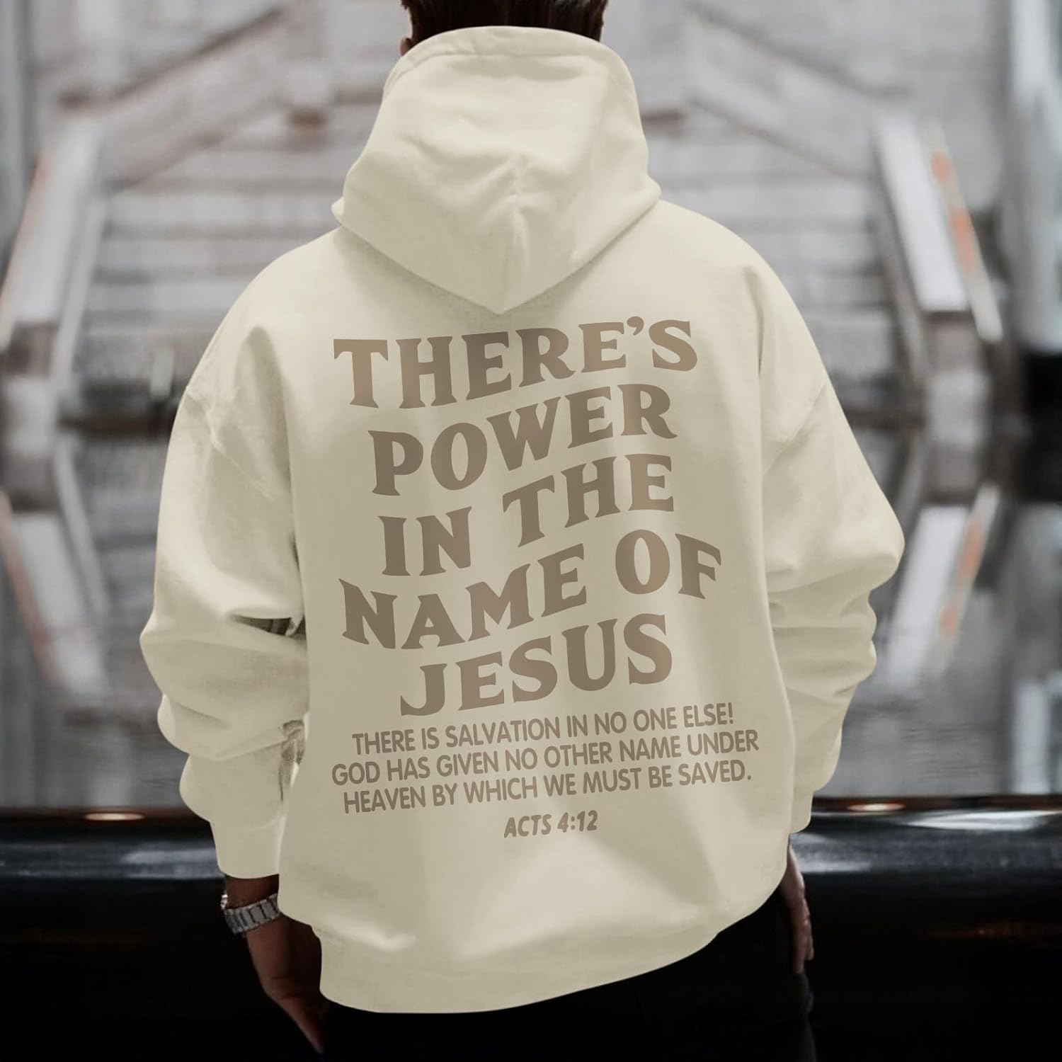 Christian Jesus Saves Hoodies for Men Inspirational Religious Faith Sweatshirts Vintage Bible Verse Graphic Pullovers - Image 3