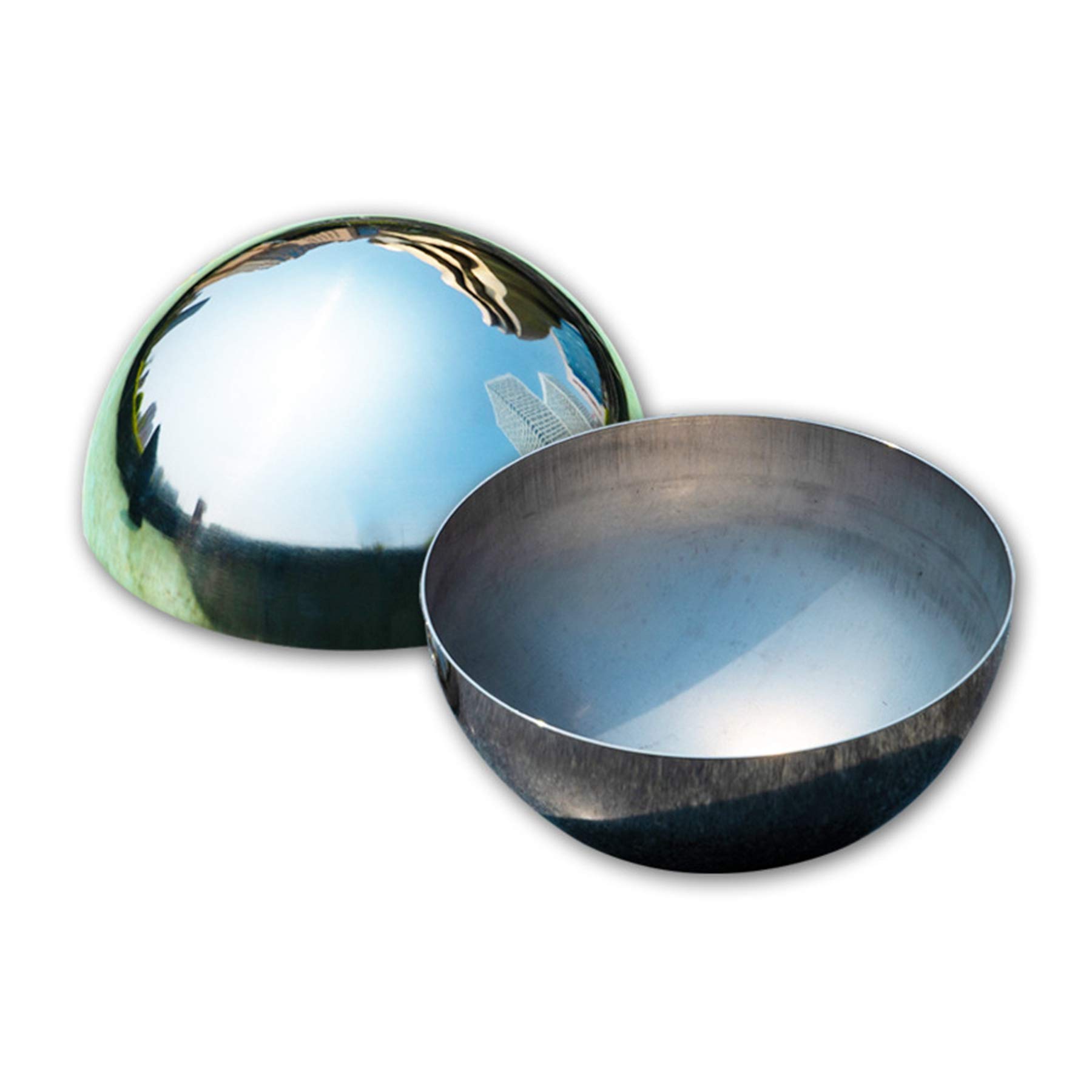 Koiugayk Diameter 15cm/6 inch Hollow Hemisphere Ball Gazing Ball Half for Outdoor Decoration Shopping Mall Decor Wall Decorated (Silver)-image-21