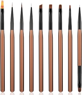 9pcs Nail Brushes for Nail Art Nail Art Brushes Double Ended Acrylic Nail Art Brushes Set Lining Brush Set Gel Polish Nail Art Design Pen Painting Tools Nail Drawing Pen for Home