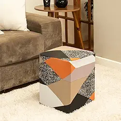 Capa para Puff Quadrado Plus Malha Coladinha Sueter Top 46 a 50 cm