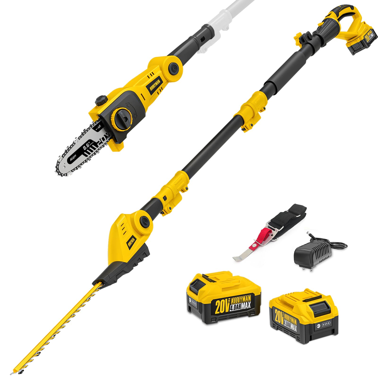 Alloyman 2-in-1 Telescopic Cordless Pole Hedge