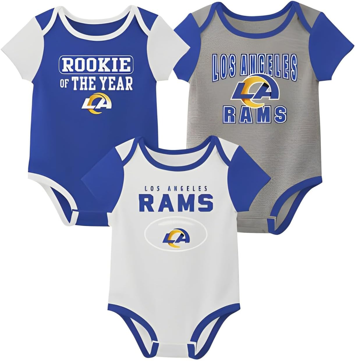 Outerstuff NFL Newborn Infants Rookie 3 Piece Creeper Bodysuit Romper Set