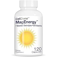 CELCLENE MagEnergy 7 إلكتروليتات، 8 فيتامينات سوبر ب، مغنيسيوم عالي، ميثيل ب12 عالي، ميثيل حمض الفوليك، D3/K2، البيوتين، الزنك للترطيب، إل-ثيانين، الكولين، الشاي الأخضر، مستخلصات الزنجبيل