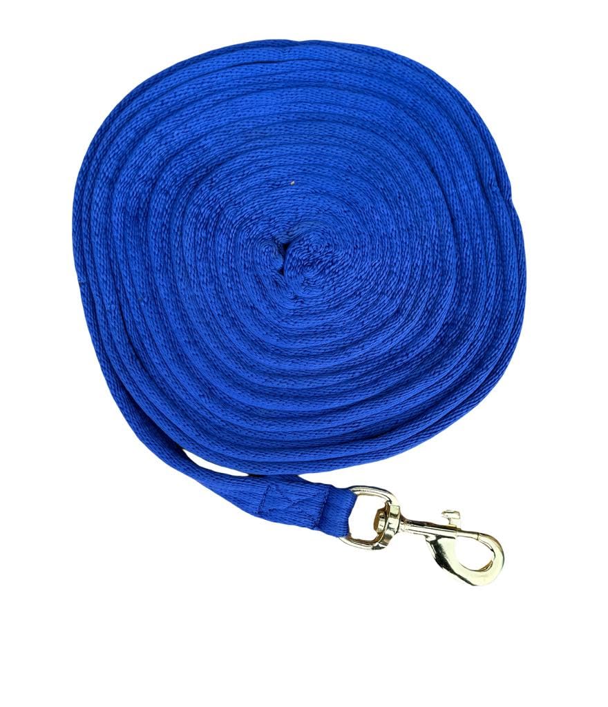Cushion Horse Lunge Line for horse and Large Dog Training Lead golden clip length 8 metrs (Royal Blue)