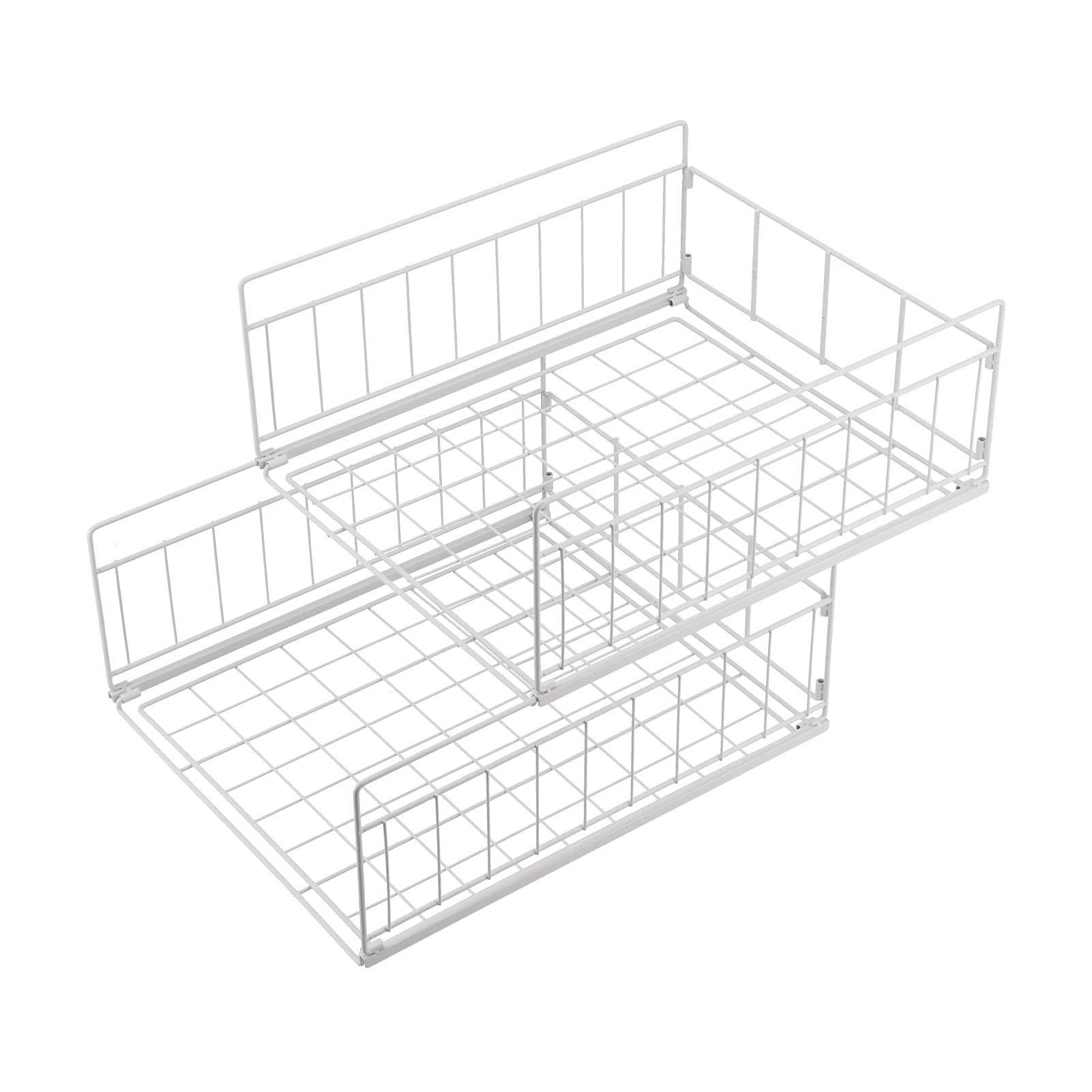Aramox Estante de Almacenamiento de Cocina Estante de Almacenamiento de Especias de Hierro Forjado 40 X 34,5 X 32 Cm Organizador de Gabinete Desmontable para Gabinetes de Despensa, Armario, Baño,
