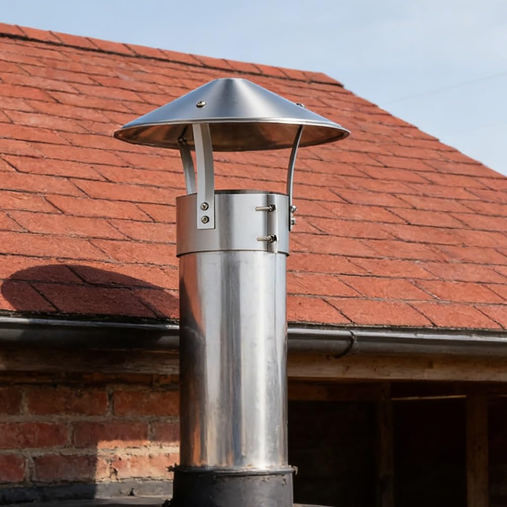 Sombreros para Chimeneas, Cubierta de Chimenea, Tapa de lluvia de Acero Inoxidable, Tubo de Humos, Cubierta de Tubo de Techo, Campana de Chimenea 75-315MM(200mm)