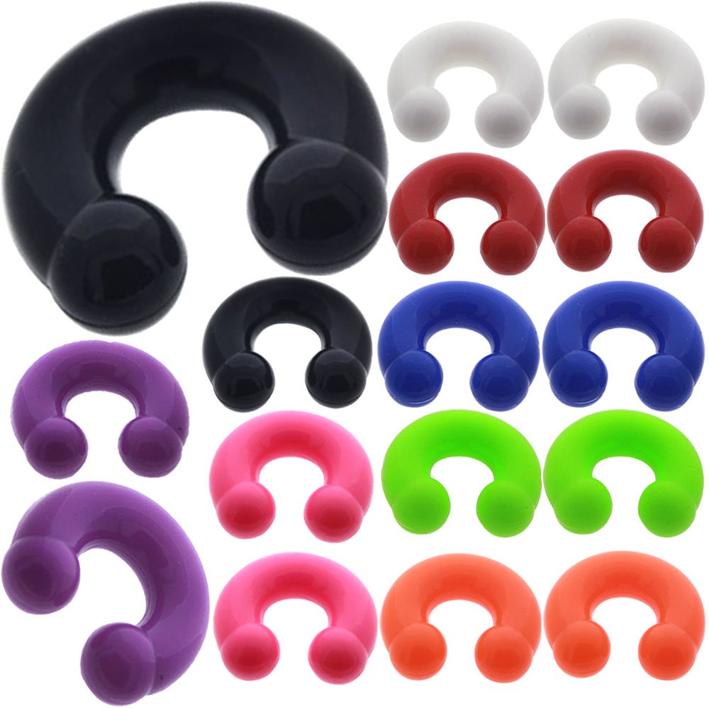 MoDTanOiz - Ear plugs'Silicone Circular gauge ear plug Stretcher Expander Ears Piercing available size 8g (3mm) to 1/2'' (12mm)(1 Pair)'