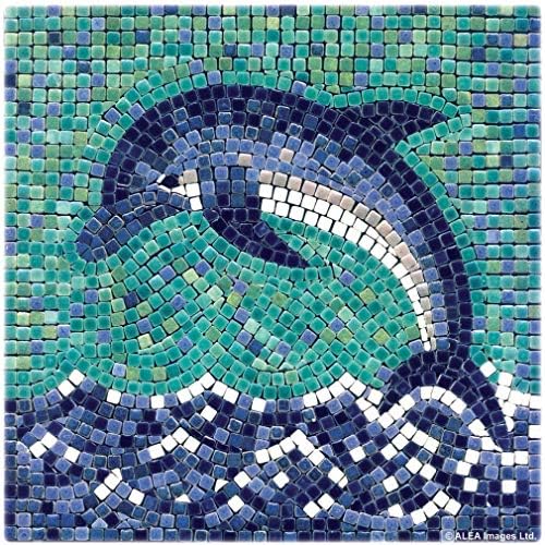 Handmade Mosaics Made Easy with Our Adult Mosaic Art Craft Kit, Square 7inch (20cm) Dolphin