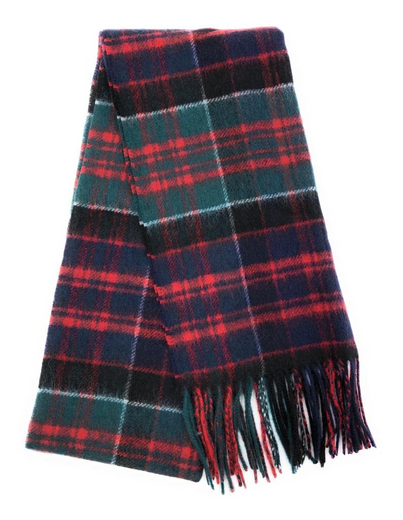 Clans of Scotland - 100% Pure Lambswool Scottish Clan Tartan Scarf- 100% Wool - Pure Wool Tartan Scarf - In Various Tartans - Perfect for Men and Women - 12x60 Inches (Macdonald of Clanranald)