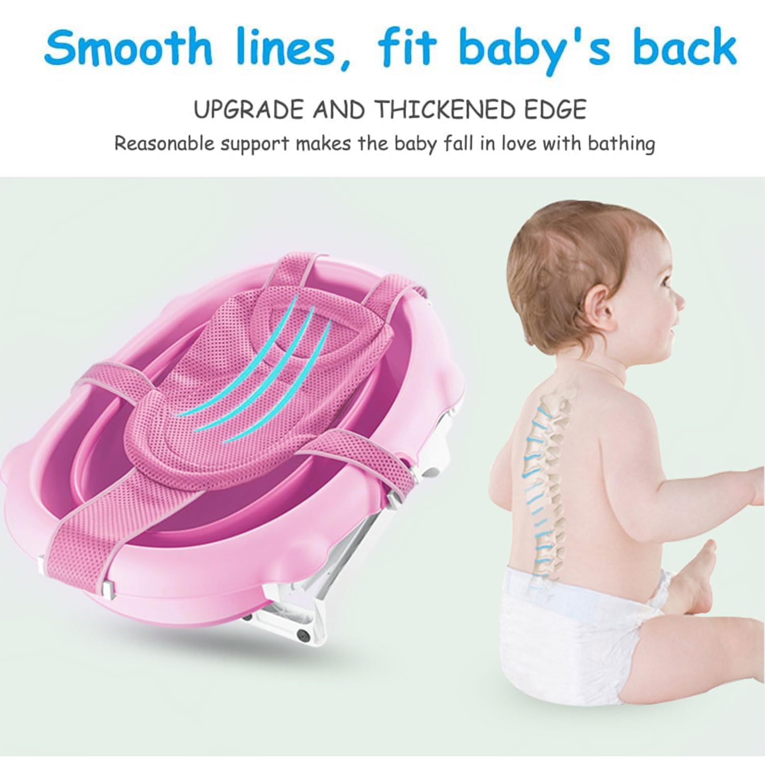 Red de Baño para Bebés,Cojín de Baño Recién Nacido,Almohadilla de Suspensión para Baño de Bebé,Cojín de Baño para Bebés,Red de Soporte para Bañera