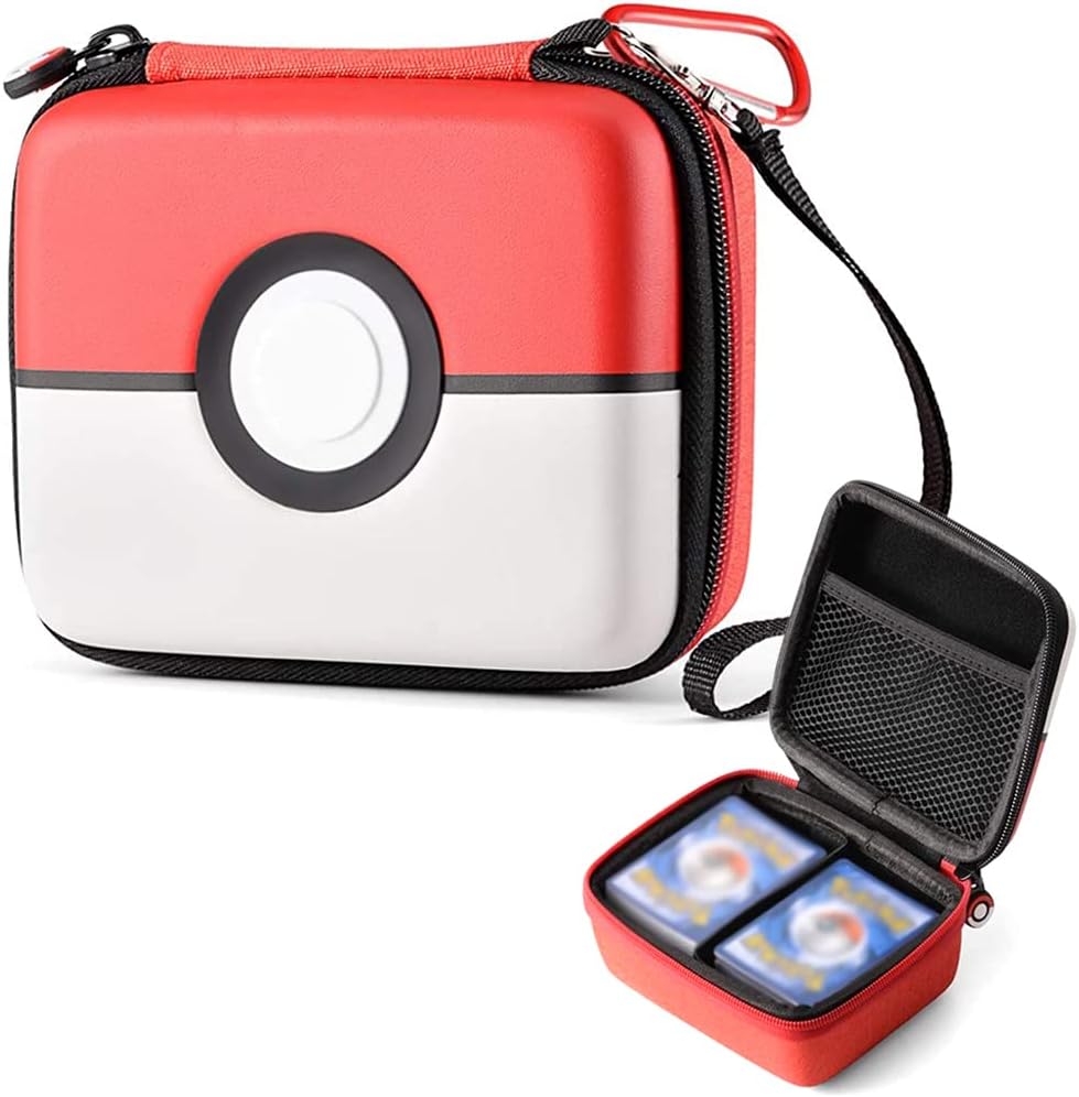 Patpat® Poke-Mon Binder, Cards Album For 200 Cartoon Prints Zipper Bag Trading Card Binder Holder Organizer Game Case Xmas Gifts Kids Boys Girls Red