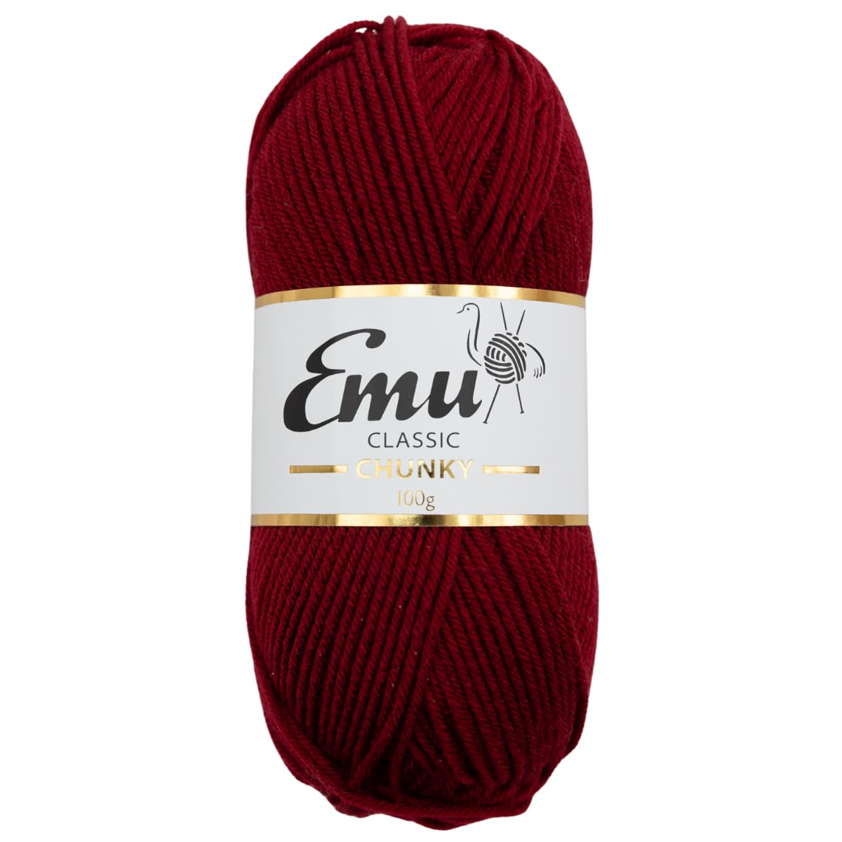 Emu Classic Chunky Acrylic Yarn 100g Ball 164m, Garnet - 118