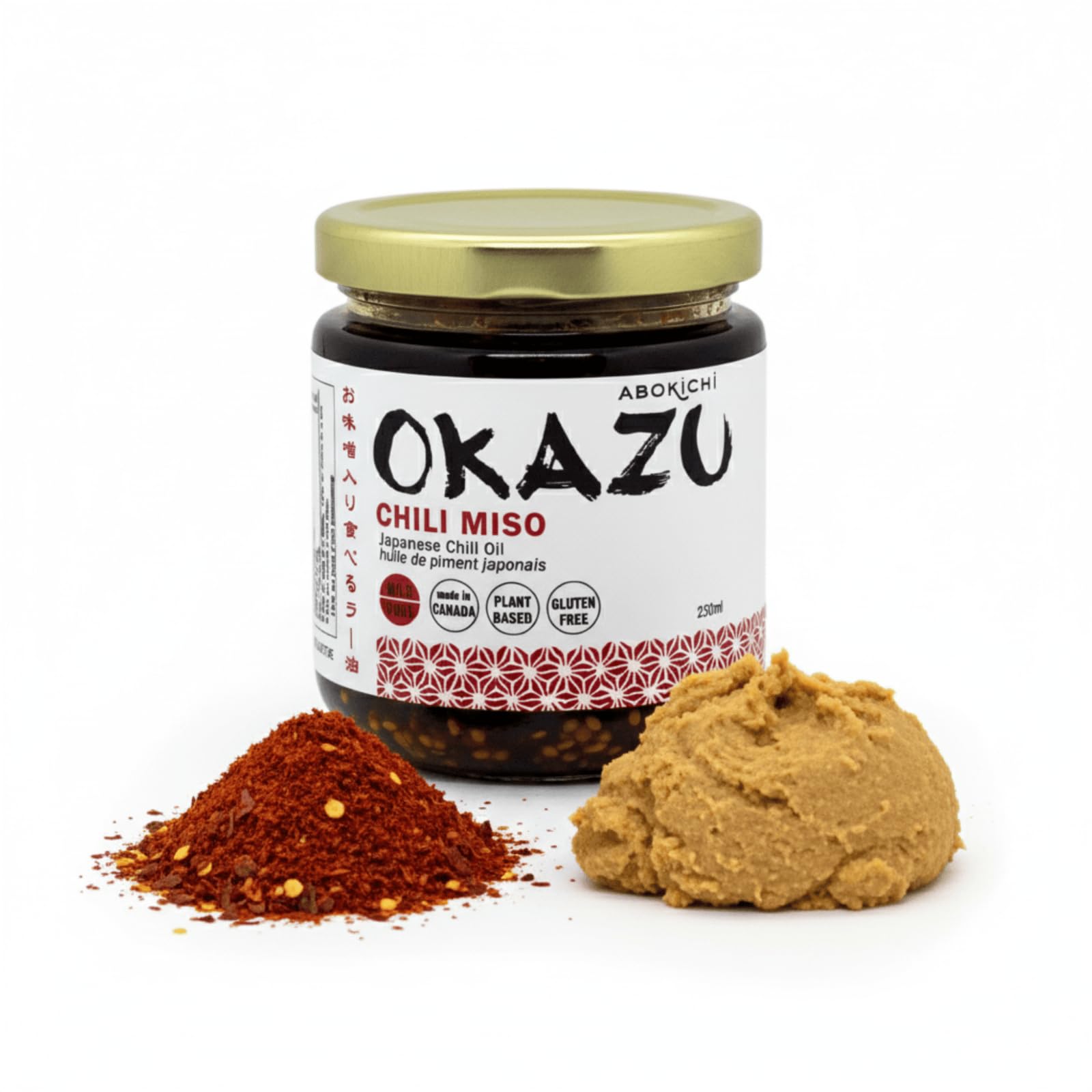 Sponsored Ad - Abokichi OKAZU Premium Japanese Chili Miso Oil Condiment (Mild) – Savoury Umami-Rich with Garlic & Sesame, Vegan Gluten-Free Non-GMO, Perfect for Holiday & Christmas Cooking, Ramen, Stir Fry, 230mL