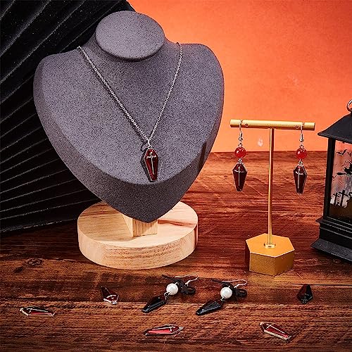 Abalorios de ataúd góticos con cruz para proyectos DIY de collares y pulseras, 30 piezas 5