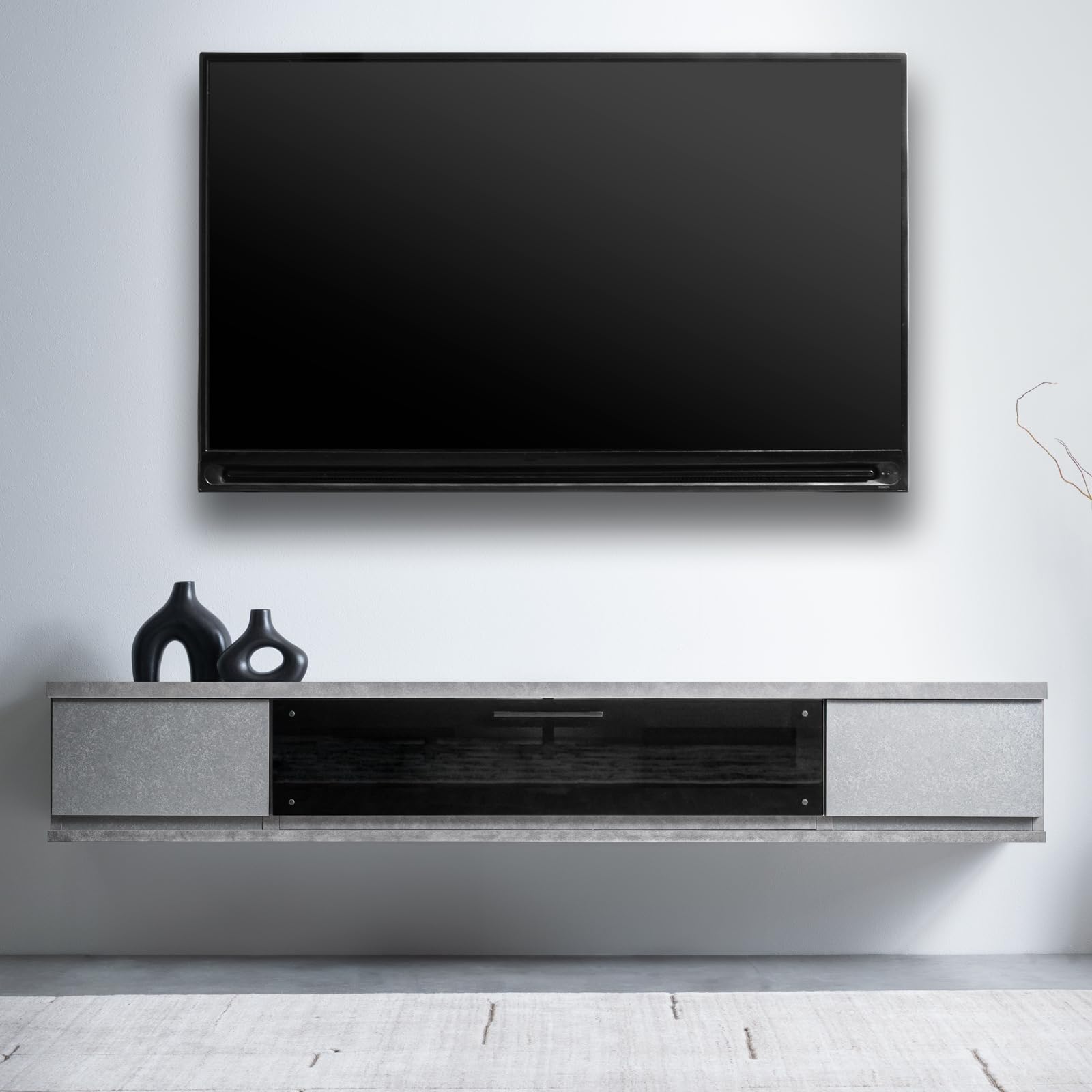 Amazon｜タンスのゲン テレビ台 フロート 壁掛け 180cm 完成品 国産