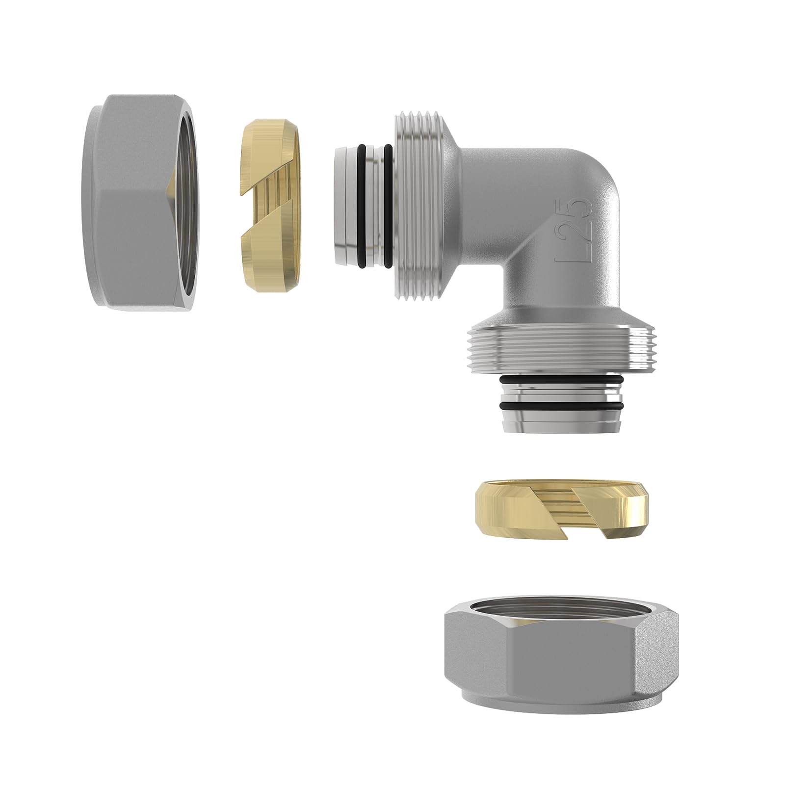 4 accesorios de codo iguales de 3/4 pulgadas para tubos de 3/4 pulgadas compatibles con sistema de tuberías de aire comprimido, kit de accesorios de compresor para sistema de línea de aire de tienda