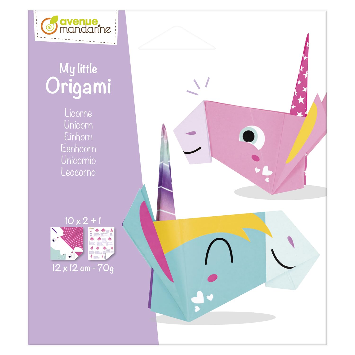 Avenue Mandarine- Ludo Origami, Color Unicornio. (Clairefontaine Rhodia OR521C)