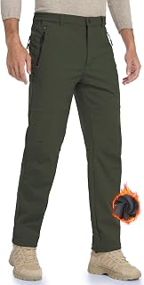 Men's Softshell Ski Trousers, for Outdoors, Snow, Hiking, Waterproof, Windproof, Wa…