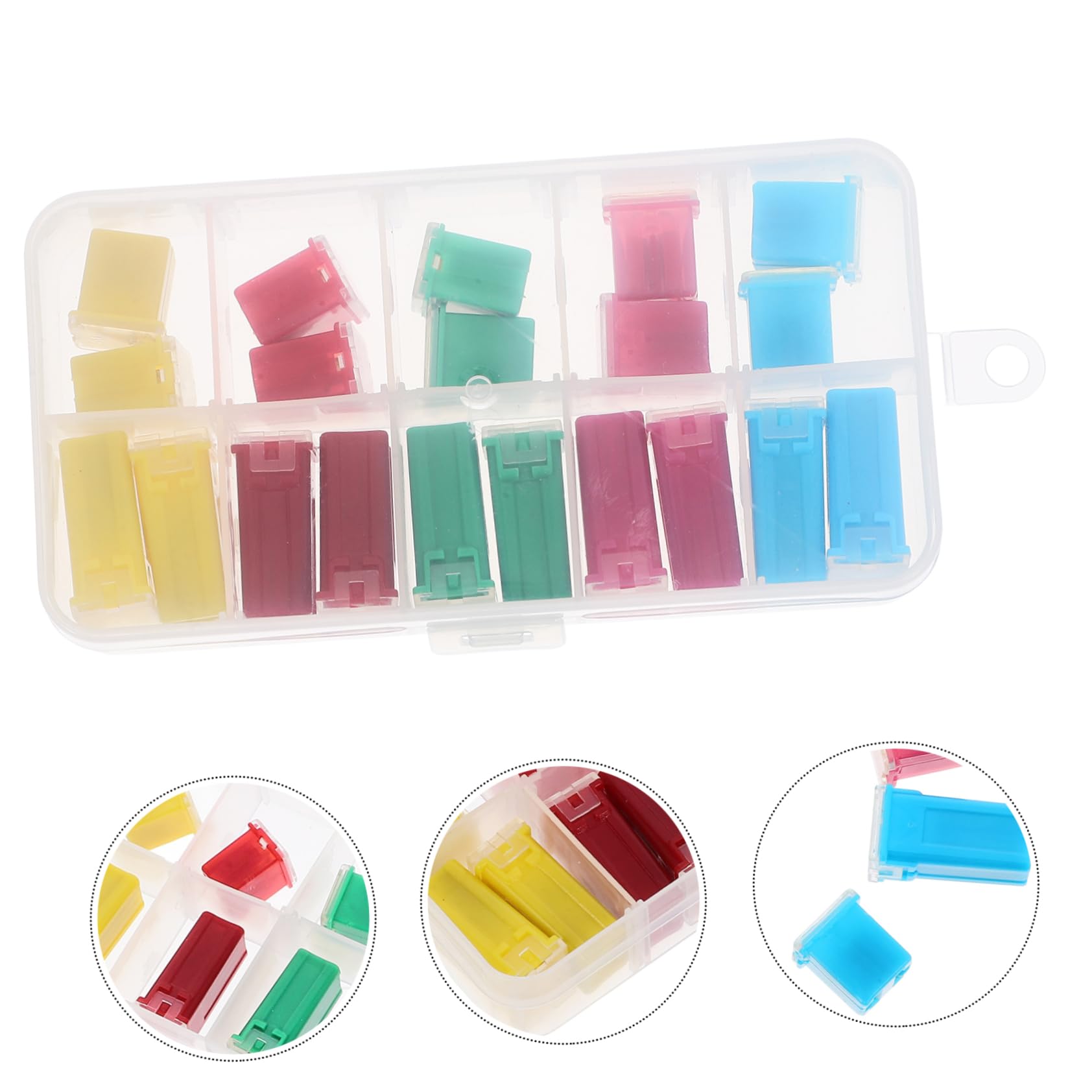 ULTECHNOVO 100pezzi Kit Assortimento Fusibili Auto Fusibili Scatola Sicurezza Automobilistica Per Impianti Elettrici Facile Sostituzione e Installazione Rapida