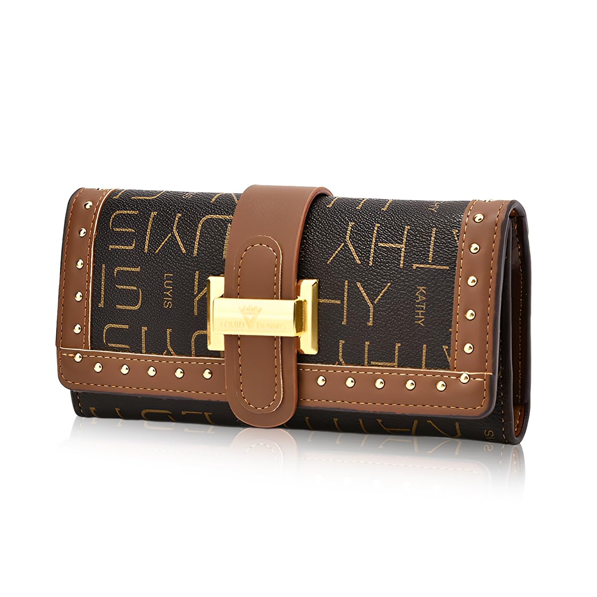 sannidhi Women Wallet for Ladies Pu Leather Card Purse for Women,Black-picture-28