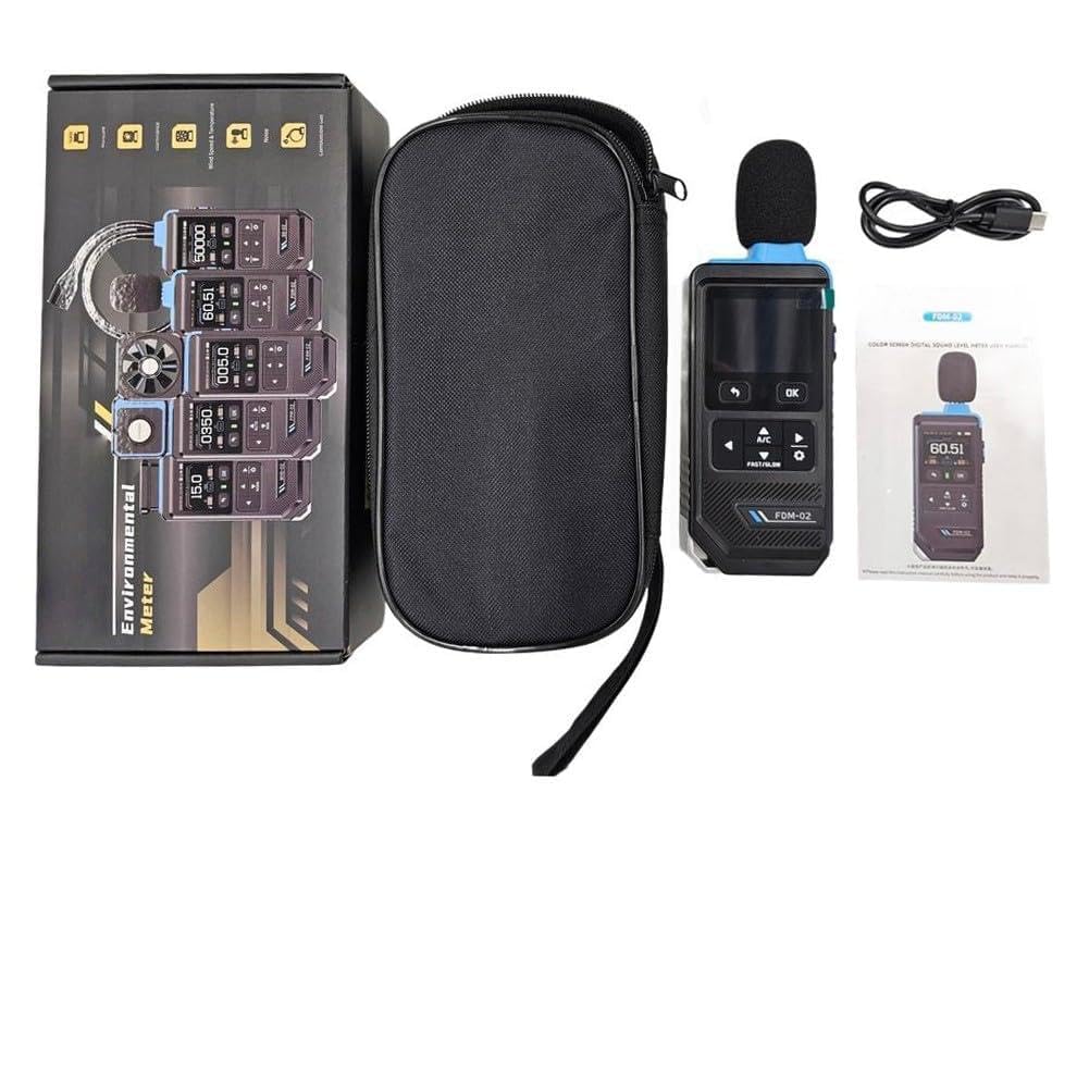 Probador portátil de nivel de presión sonora 315Hz-85KHz, lector de decibelios digital alto con bolsa de almacenamiento