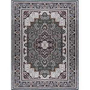 Amma Carpets Hemelsblauw handgemaakte luxe traditionele handgeknoopte kunst zijden tapijt Perzisch groot formaat 9 voet…