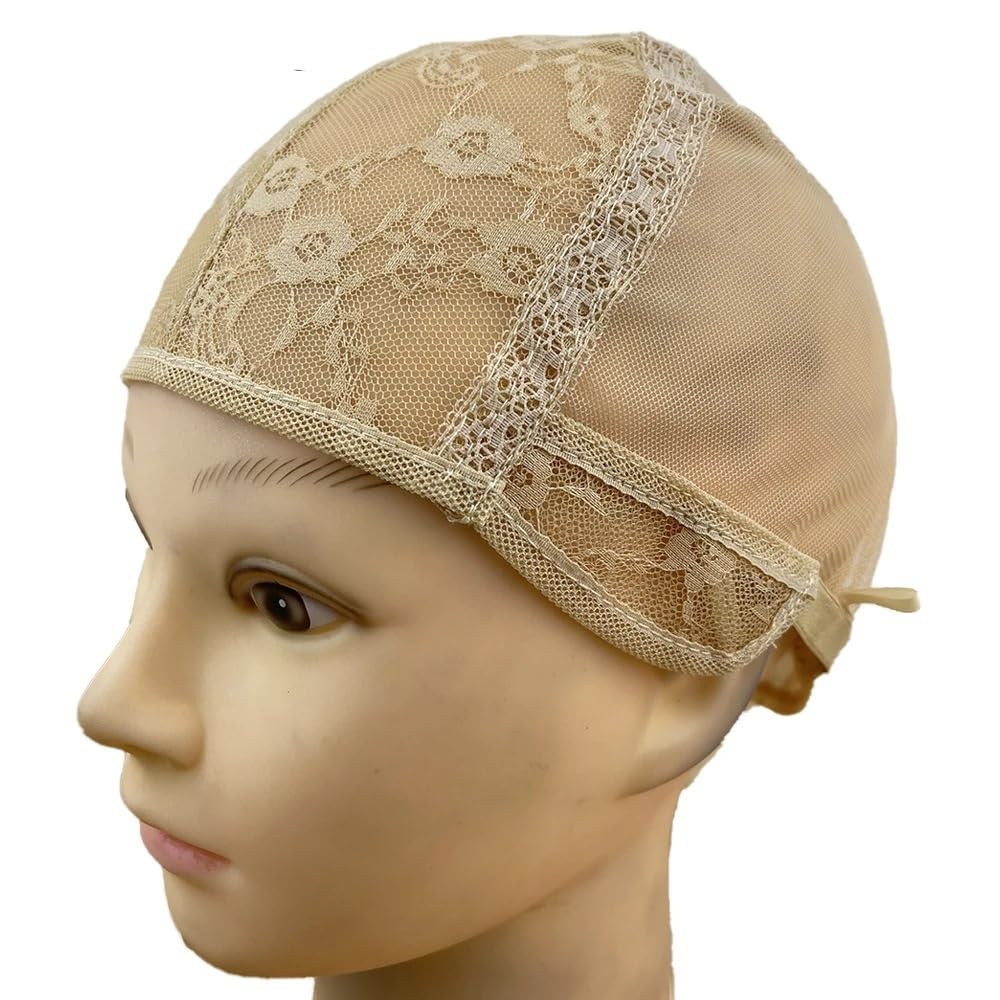 xiuling4568 3 PCS Adjustable Wig Cap for MakingWigs,Weave Caps Glueless Ventilated Ventilation Hairs Extensions(L-58cm)