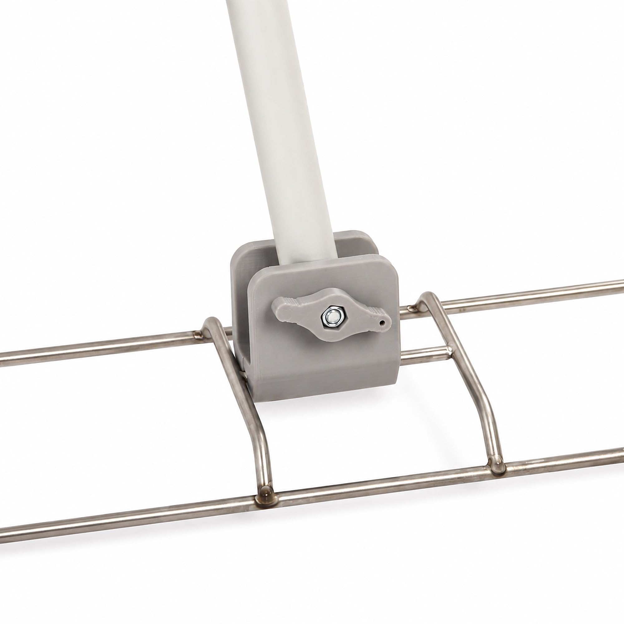 Wischmop-Set 160 cm, Profi Bodenwischer Edelstahl für Parkett | Edelstahlhalter und Baumwollmop aus deutscher Fertigung fuer Turnhallen und Tanzschulen. Ideal zur Trocken- und